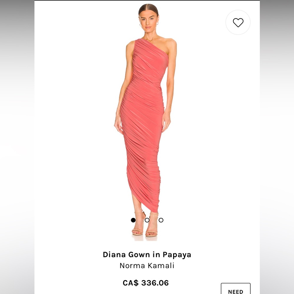 Norma Kamali Diana gown papaya